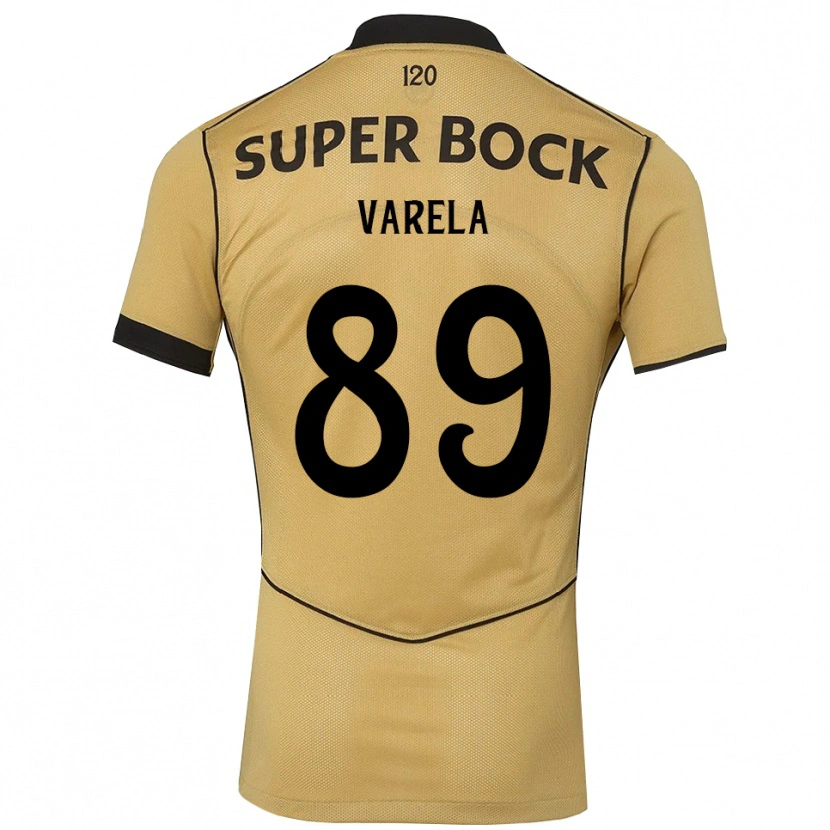 DanxenメンズLeonardo Varela#89ゴールデンロッド ブラックアウェイシャツ2026/27ジャージーユニフォーム