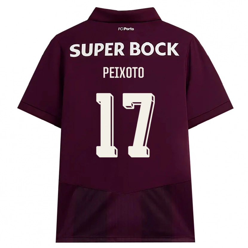 DanxenメンズTomás Peixoto#17バーガンディ ホワイトアウェイシャツ2026/27ジャージーユニフォーム