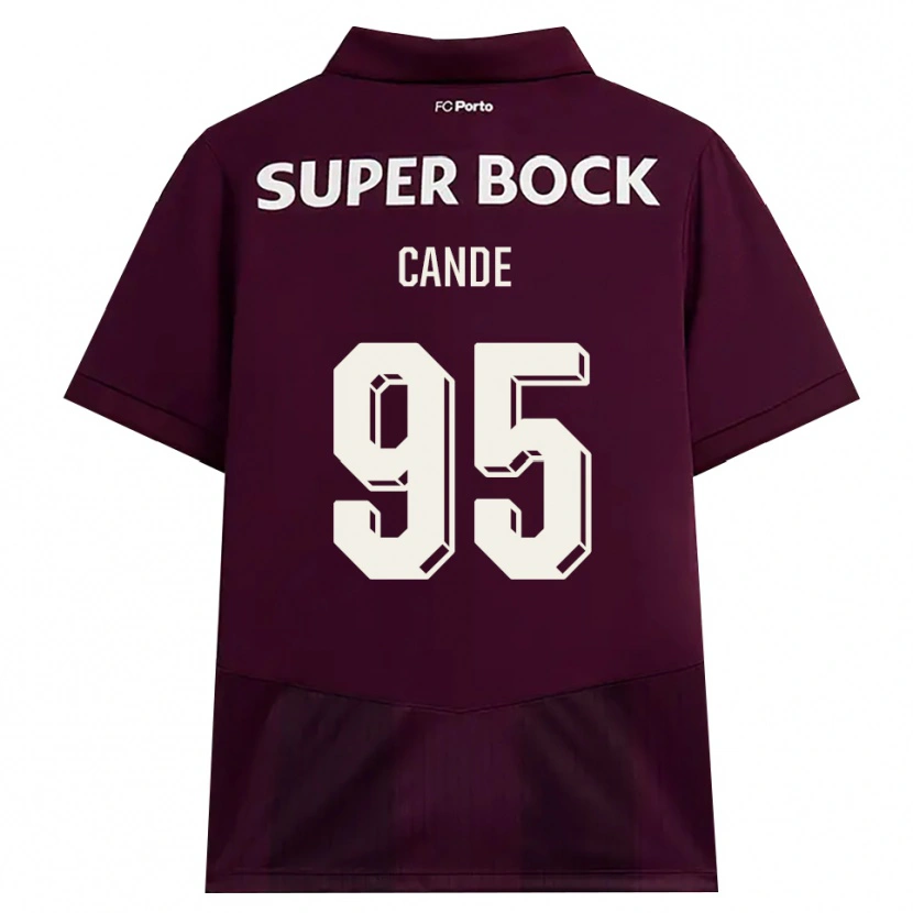 DanxenメンズAnhá Cande#95バーガンディ ホワイトアウェイシャツ2026/27ジャージーユニフォーム