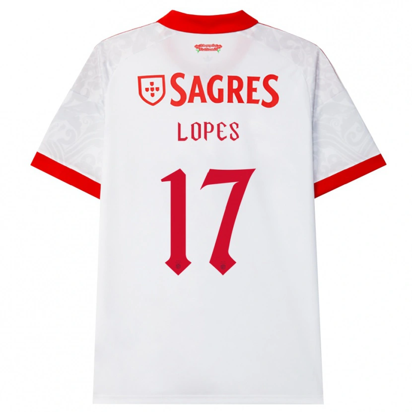 DanxenメンズSimão Lopes#17ホワイト レッド イエローアウェイシャツ2026/27ジャージーユニフォーム