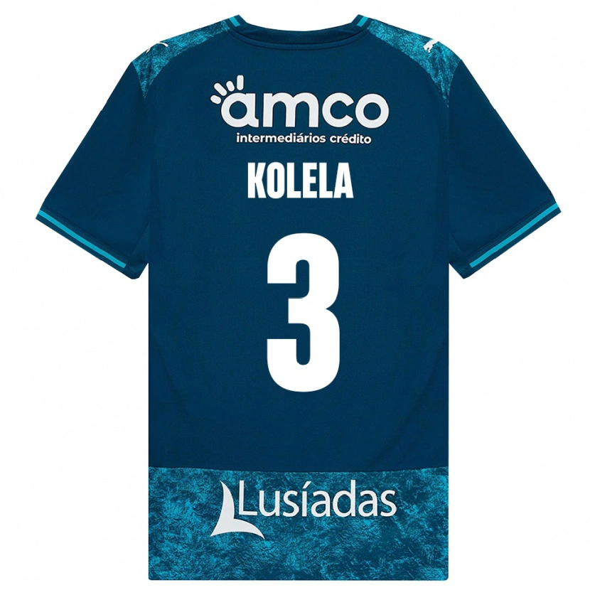DanxenメンズKyllian Kolela#3ダークスレートグレー ミディアムターコイズアウェイシャツ2026/27ジャージーユニフォーム