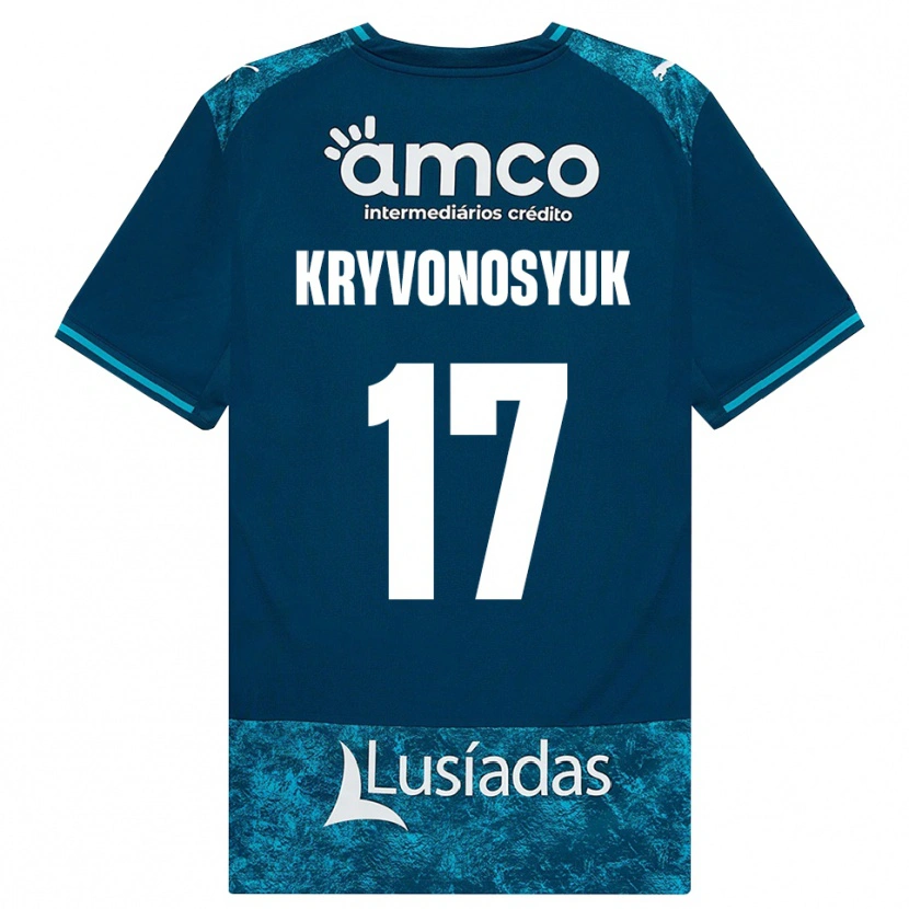 DanxenメンズLeonardo Kryvonosyuk#17ダークスレートグレー ミディアムターコイズアウェイシャツ2026/27ジャージーユニフォーム