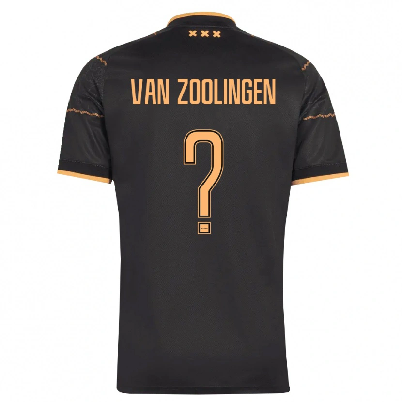 DanxenメンズGlenn Van Zoolingen#0ブラック オレンジアウェイシャツ2026/27ジャージーユニフォーム