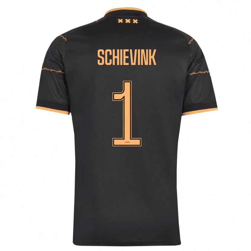DanxenメンズFloris Schievink#1ブラック オレンジアウェイシャツ2026/27ジャージーユニフォーム