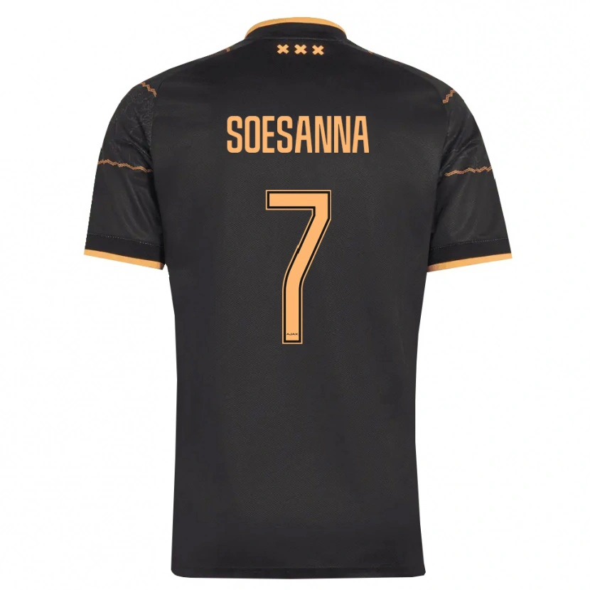 DanxenメンズJaden Soesanna#7ブラック オレンジアウェイシャツ2026/27ジャージーユニフォーム