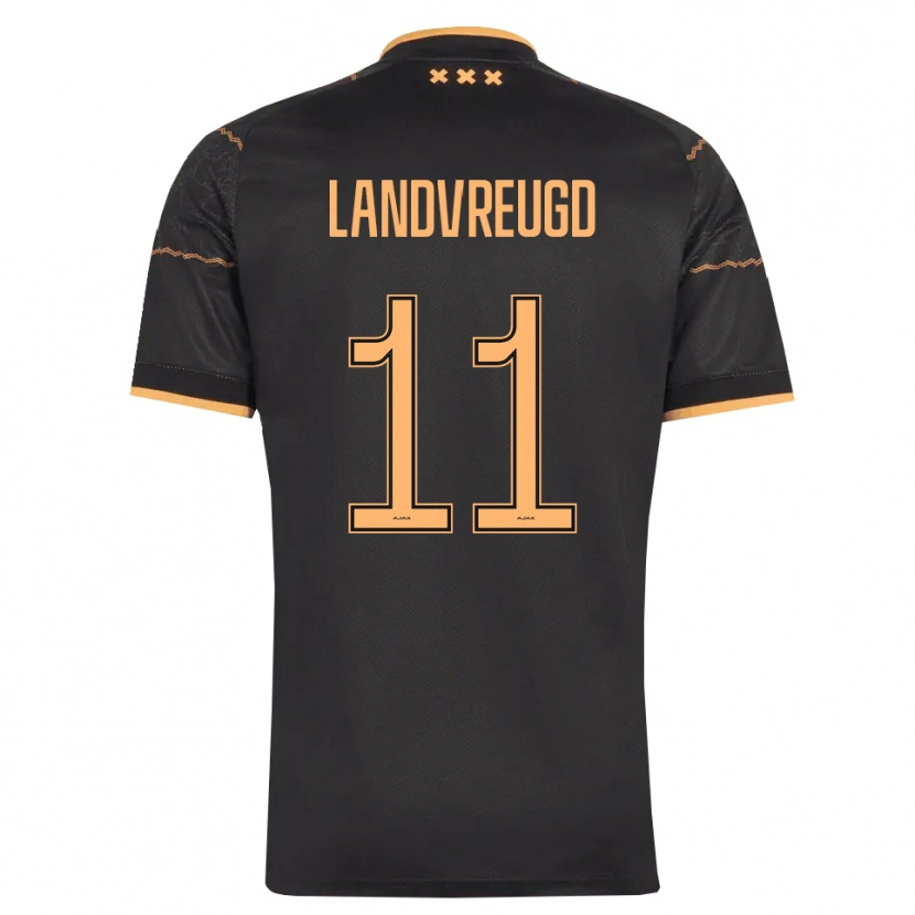 DanxenメンズNafairon Landvreugd#11ブラック オレンジアウェイシャツ2026/27ジャージーユニフォーム