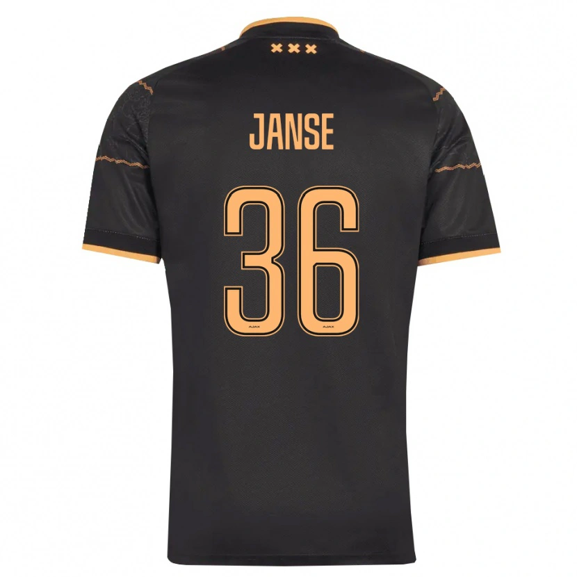 DanxenメンズDies Janse#36ブラック オレンジアウェイシャツ2026/27ジャージーユニフォーム