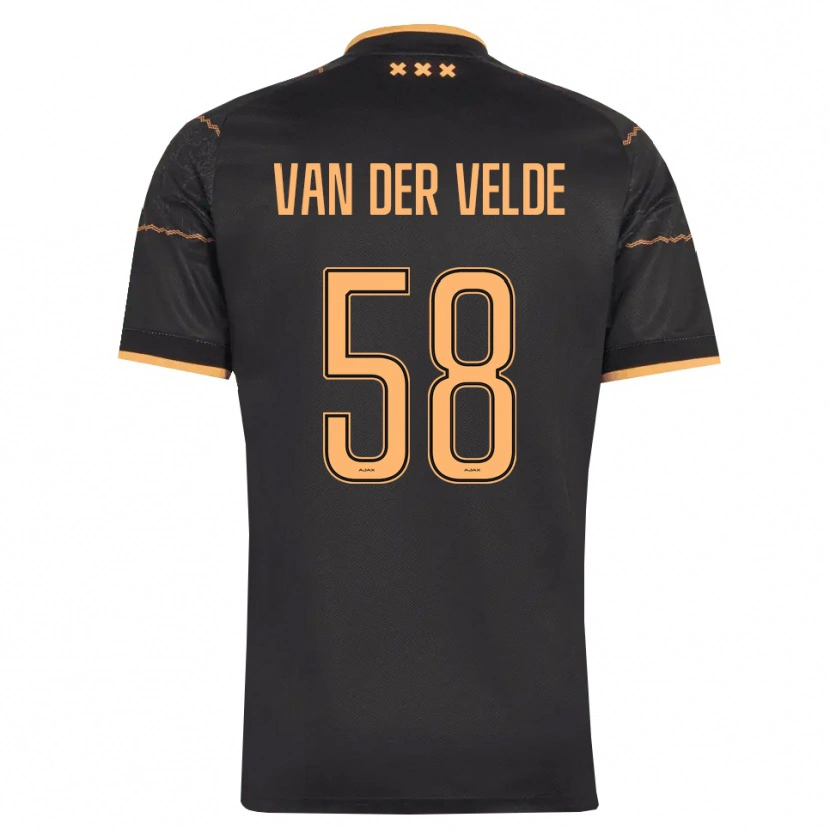 DanxenメンズValentijn Van Der Velde#58ブラック オレンジアウェイシャツ2026/27ジャージーユニフォーム