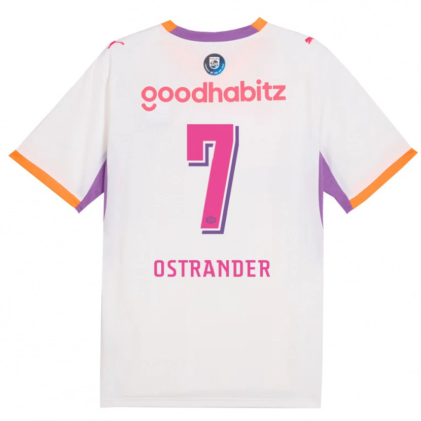 DanxenメンズWilliam Ostrander#7ホワイト パープル オレンジアウェイシャツ2026/27ジャージーユニフォーム
