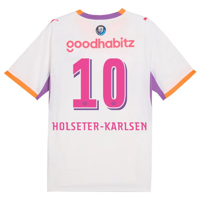 DanxenメンズPhilip Holseter-Karlsen#10ホワイト パープル オレンジアウェイシャツ2026/27ジャージーユニフォーム