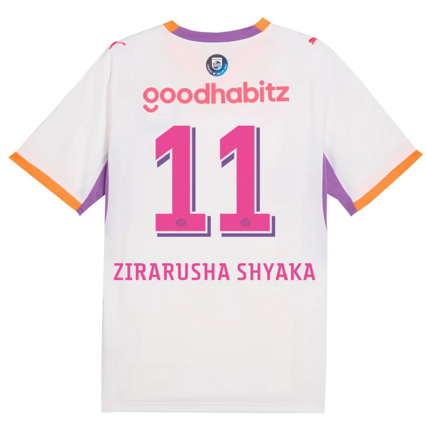 DanxenメンズDavid Zirarusha Shyaka#11ホワイト パープル オレンジアウェイシャツ2026/27ジャージーユニフォーム
