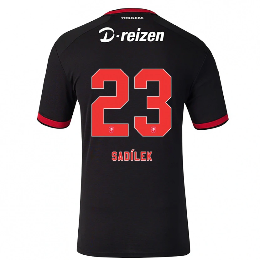 Danxenメンズミハル・サディレク#23レッド ホワイト ブラックアウェイシャツ2026/27ジャージーユニフォーム