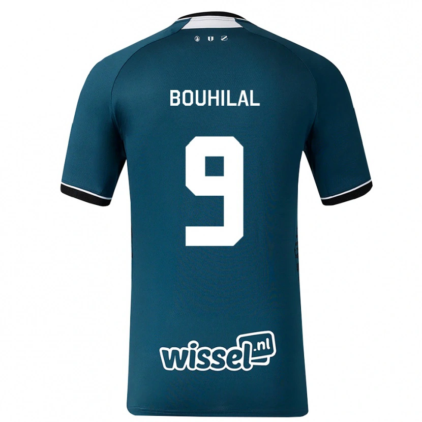 DanxenメンズMohammed Bouhilal#9ダークスレートグレー ホワイトアウェイシャツ2026/27ジャージーユニフォーム