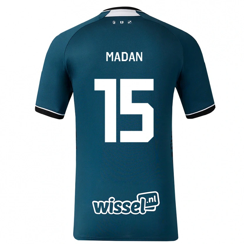 DanxenメンズSemih Madan#15ダークスレートグレー ホワイトアウェイシャツ2026/27ジャージーユニフォーム