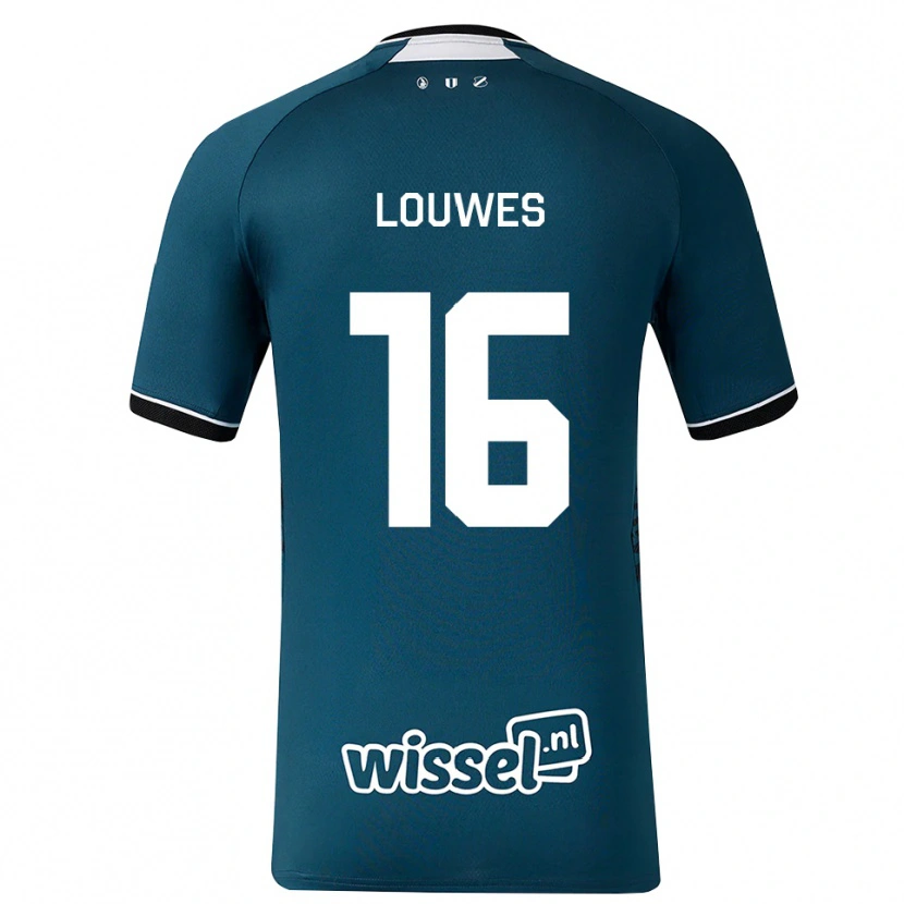 DanxenメンズPuck Louwes#16ダークスレートグレー ホワイトアウェイシャツ2026/27ジャージーユニフォーム