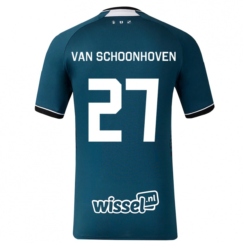 DanxenメンズNurija Van Schoonhoven#27ダークスレートグレー ホワイトアウェイシャツ2026/27ジャージーユニフォーム