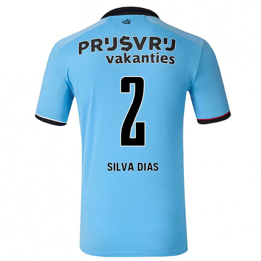DanxenメンズLisandro Silva Dias#2ディープスカイブルー ブラック レッドアウェイシャツ2026/27ジャージーユニフォーム