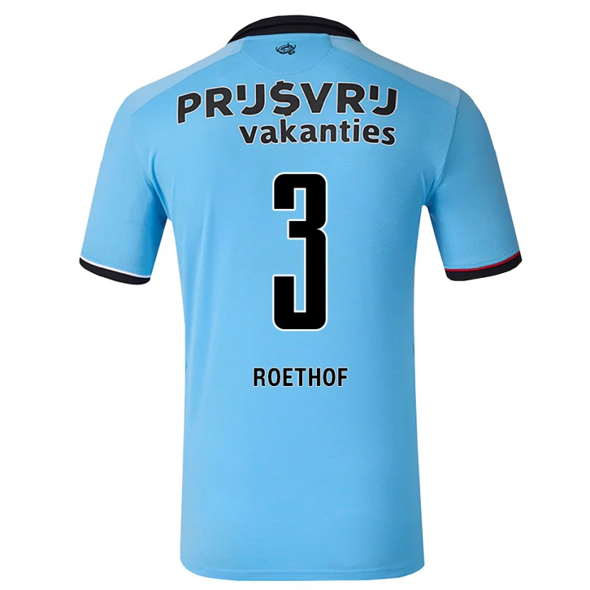 DanxenメンズDanté Roethof#3ディープスカイブルー ブラック レッドアウェイシャツ2026/27ジャージーユニフォーム