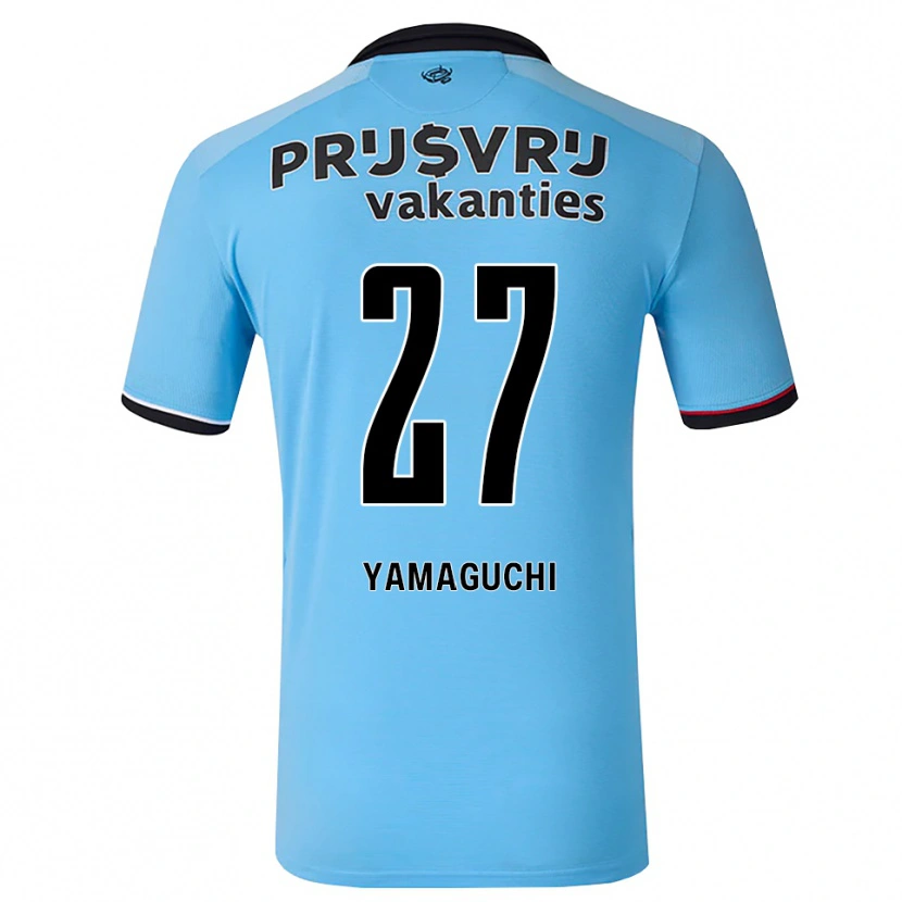 DanxenメンズKeina Yamaguchi#27ディープスカイブルー ブラック レッドアウェイシャツ2026/27ジャージーユニフォーム
