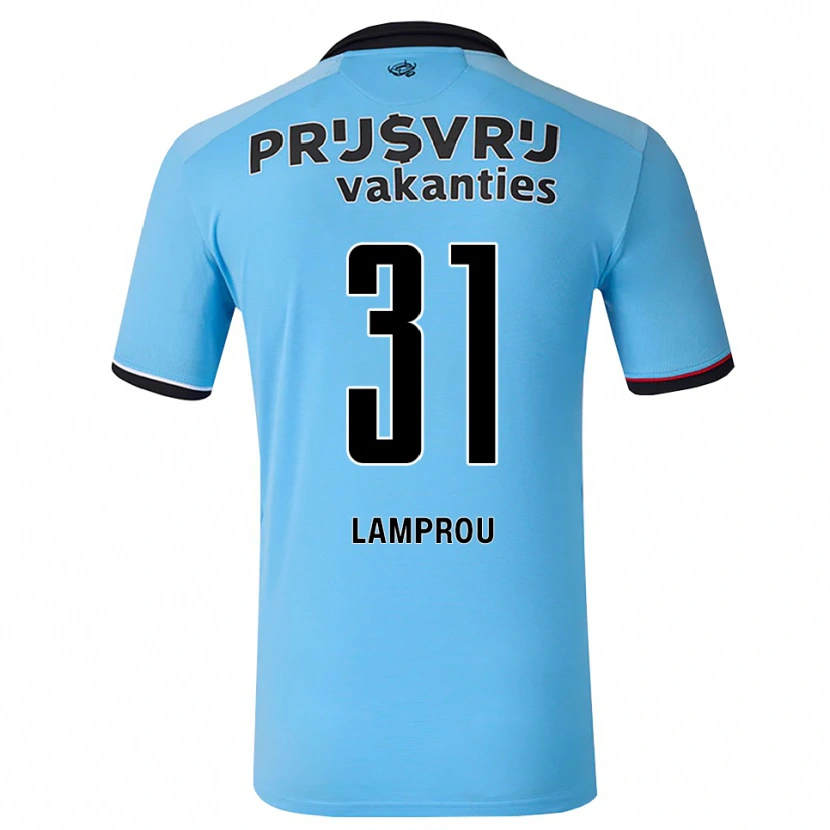 Danxenメンズコスタス・ランプルー#31ディープスカイブルー ブラック レッドアウェイシャツ2026/27ジャージーユニフォーム