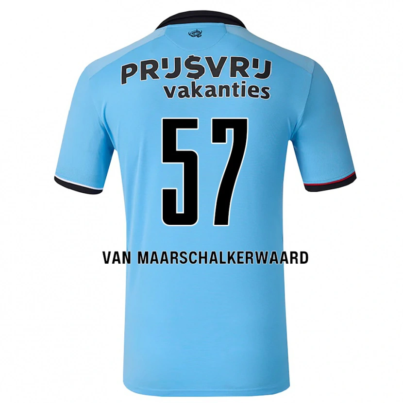 DanxenメンズPieter Van Maarschalkerwaard#57ディープスカイブルー ブラック レッドアウェイシャツ2026/27ジャージーユニフォーム