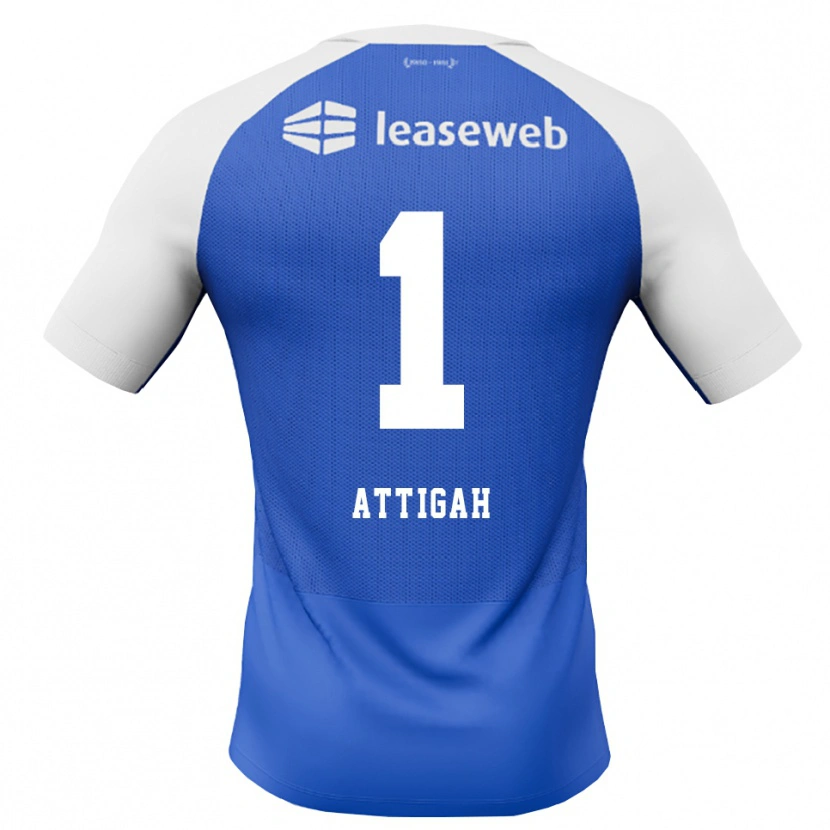 DanxenメンズQuenten Attigah#1ドジャーブルー レッド ホワイトアウェイシャツ2026/27ジャージーユニフォーム