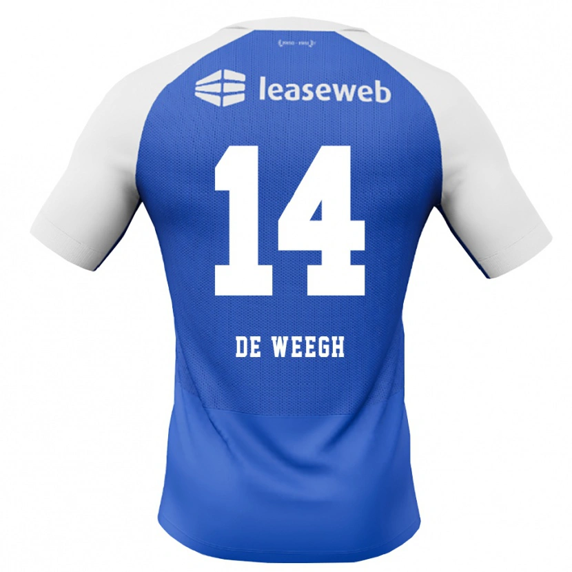 DanxenメンズBo Op De Weegh#14ドジャーブルー レッド ホワイトアウェイシャツ2026/27ジャージーユニフォーム