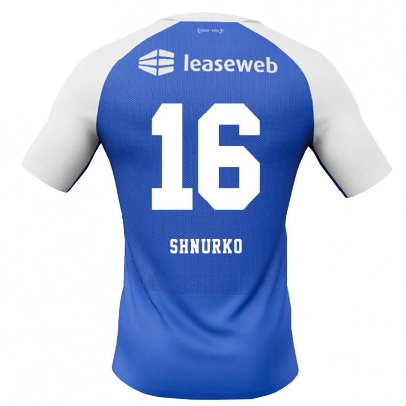 DanxenメンズDanylo Shnurko#16ドジャーブルー レッド ホワイトアウェイシャツ2026/27ジャージーユニフォーム