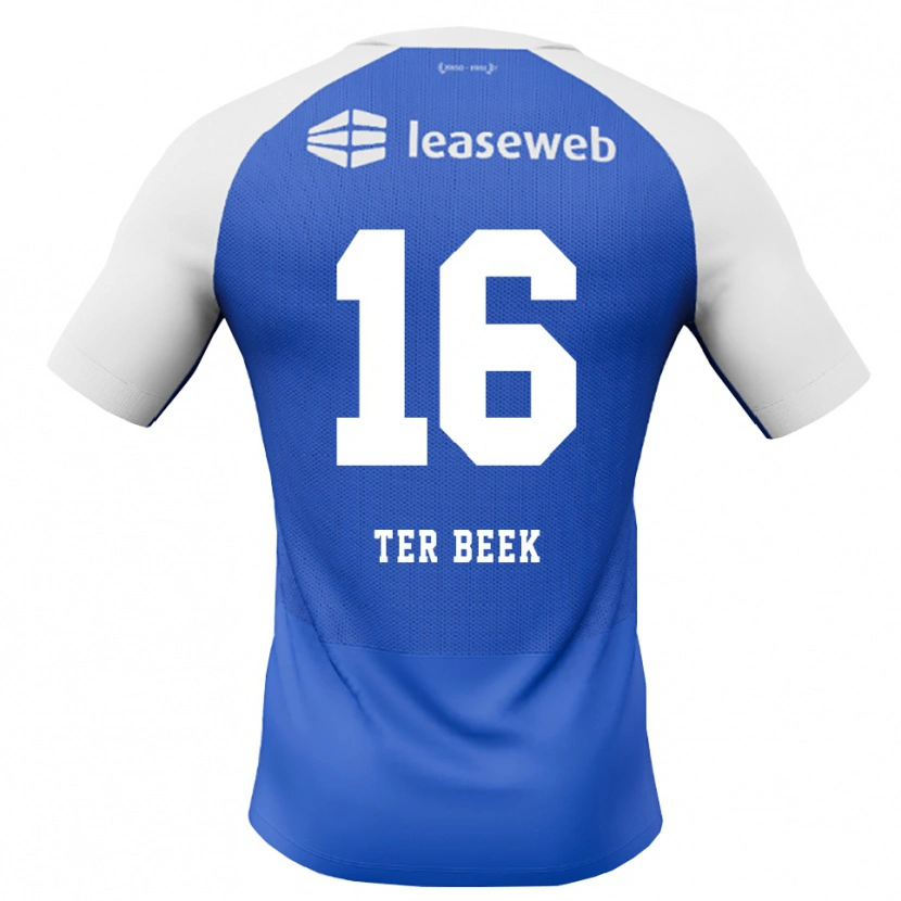 DanxenメンズKai Ter Beek#16ドジャーブルー レッド ホワイトアウェイシャツ2026/27ジャージーユニフォーム