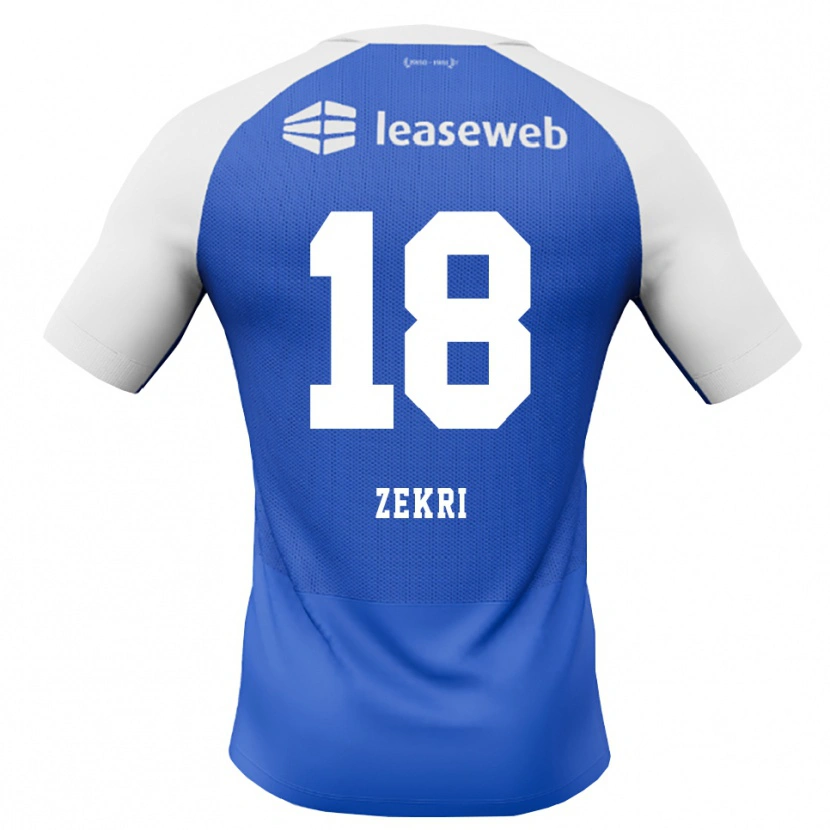 DanxenメンズRayan Zekri#18ドジャーブルー レッド ホワイトアウェイシャツ2026/27ジャージーユニフォーム
