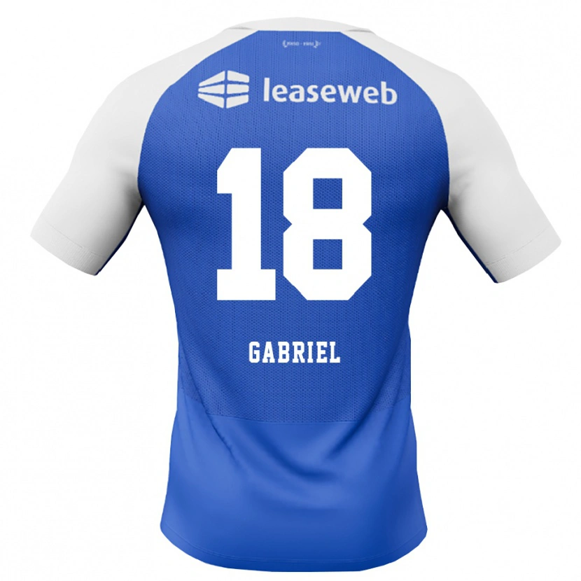 DanxenメンズGabriel Jongens#18ドジャーブルー レッド ホワイトアウェイシャツ2026/27ジャージーユニフォーム