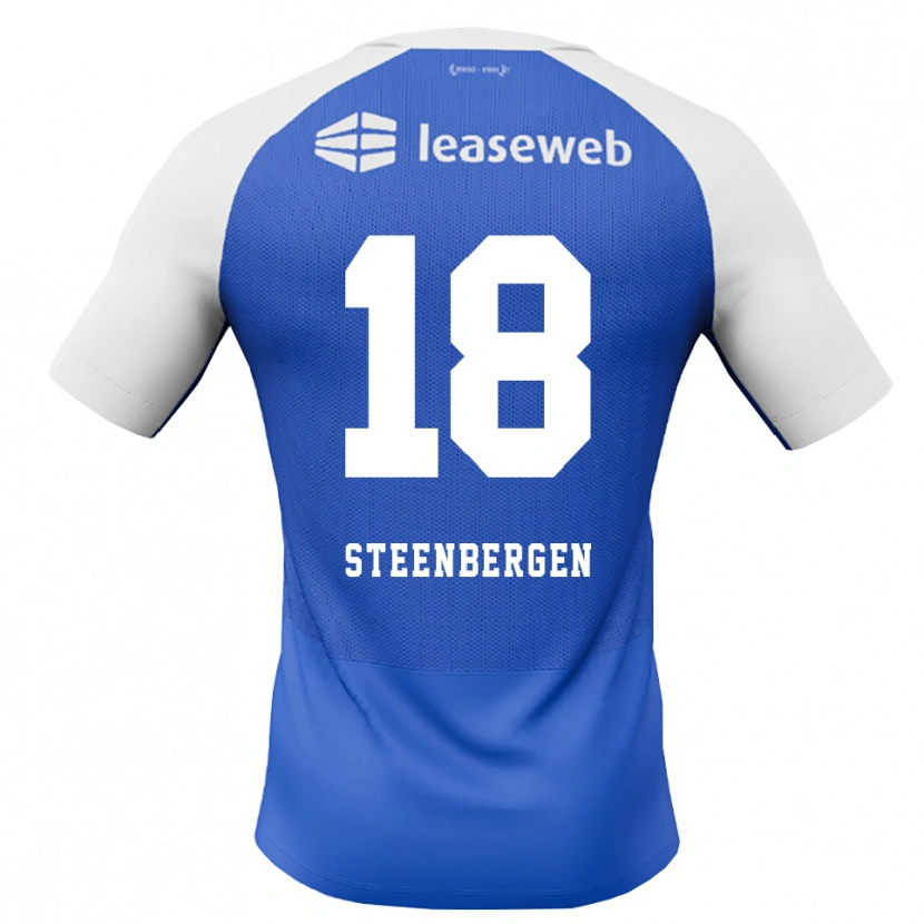 DanxenメンズThom Steenbergen#18ドジャーブルー レッド ホワイトアウェイシャツ2026/27ジャージーユニフォーム