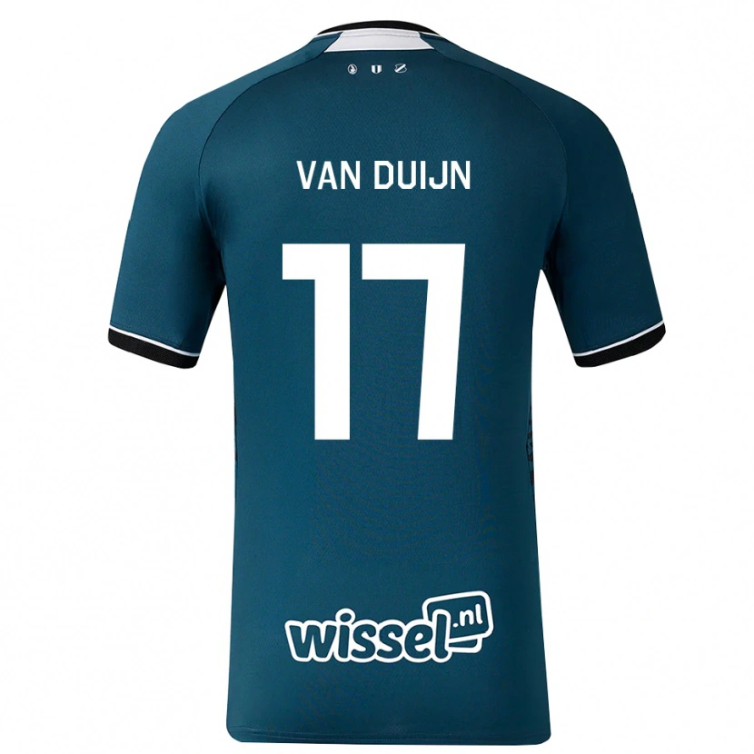 DanxenメンズSem Van Duijn#17ダークスレートグレー ホワイトアウェイシャツ2026/27ジャージーユニフォーム