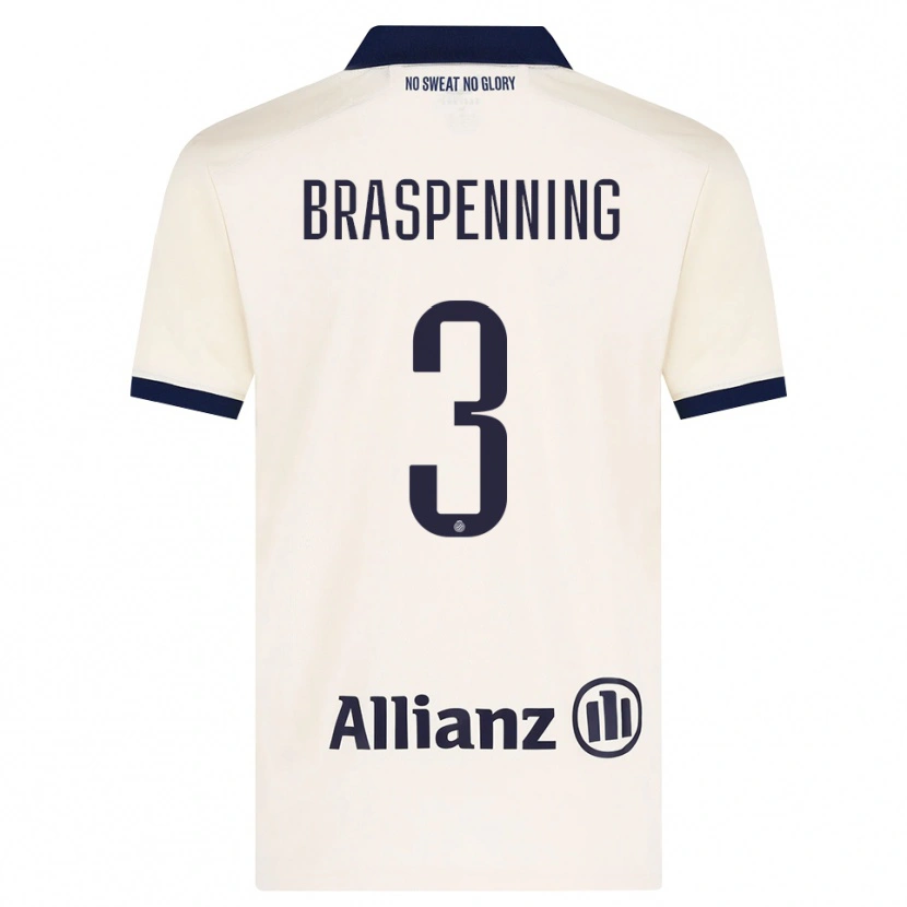 DanxenメンズDaan Braspenning#3ベージュ ブラックアウェイシャツ2026/27ジャージーユニフォーム