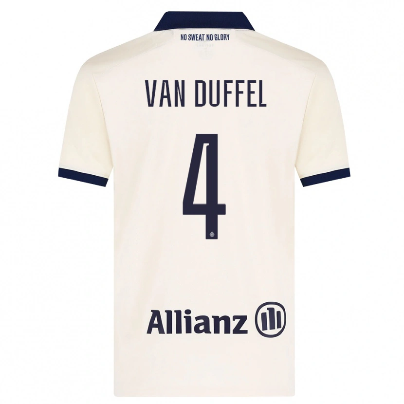 DanxenメンズCéderick Van Duffel#4ベージュ ブラックアウェイシャツ2026/27ジャージーユニフォーム