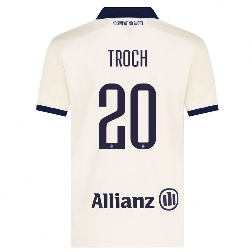 DanxenメンズStan Troch#20ベージュ ブラックアウェイシャツ2026/27ジャージーユニフォーム