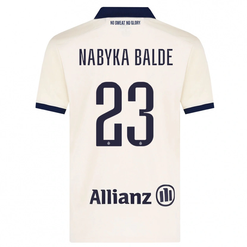 DanxenメンズMamadou Balde#23ベージュ ブラックアウェイシャツ2026/27ジャージーユニフォーム