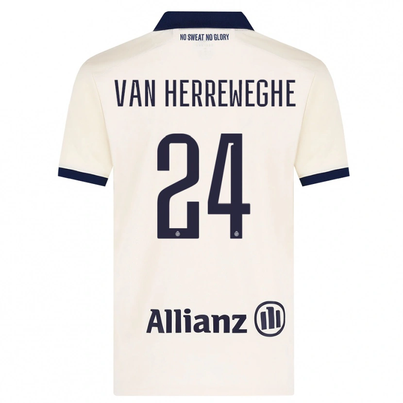 DanxenメンズFebe Van Herreweghe#24ベージュ ブラックアウェイシャツ2026/27ジャージーユニフォーム