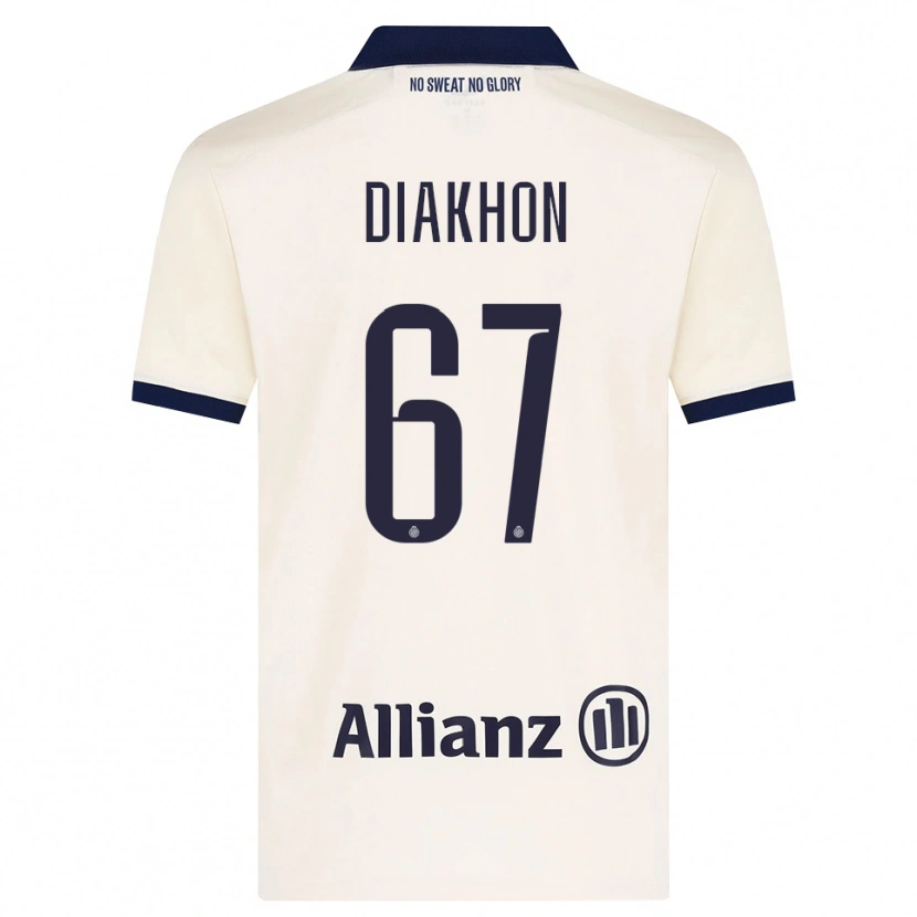 DanxenメンズMamadou Diakhon#67ベージュ ブラックアウェイシャツ2026/27ジャージーユニフォーム