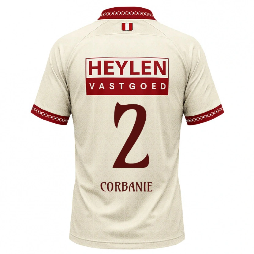 DanxenメンズKobe Corbanie#2ベージュ レッドアウェイシャツ2026/27ジャージーユニフォーム
