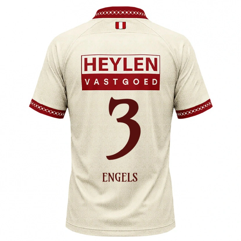 Danxenメンズビョルン・エンゲルス#3ベージュ レッドアウェイシャツ2026/27ジャージーユニフォーム