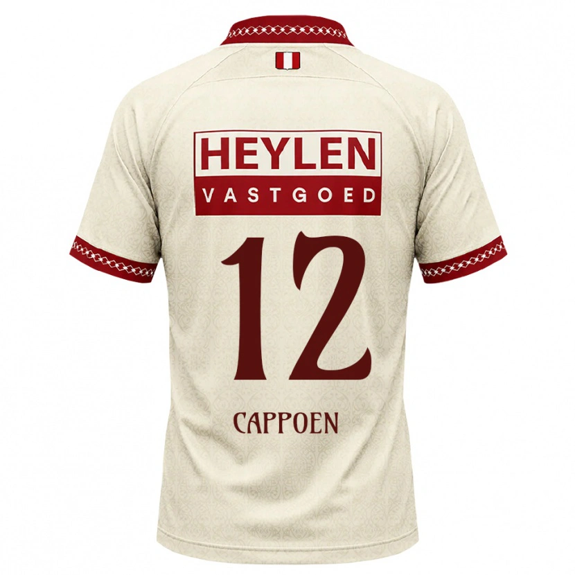 DanxenメンズLogan Cappoen#12ベージュ レッドアウェイシャツ2026/27ジャージーユニフォーム