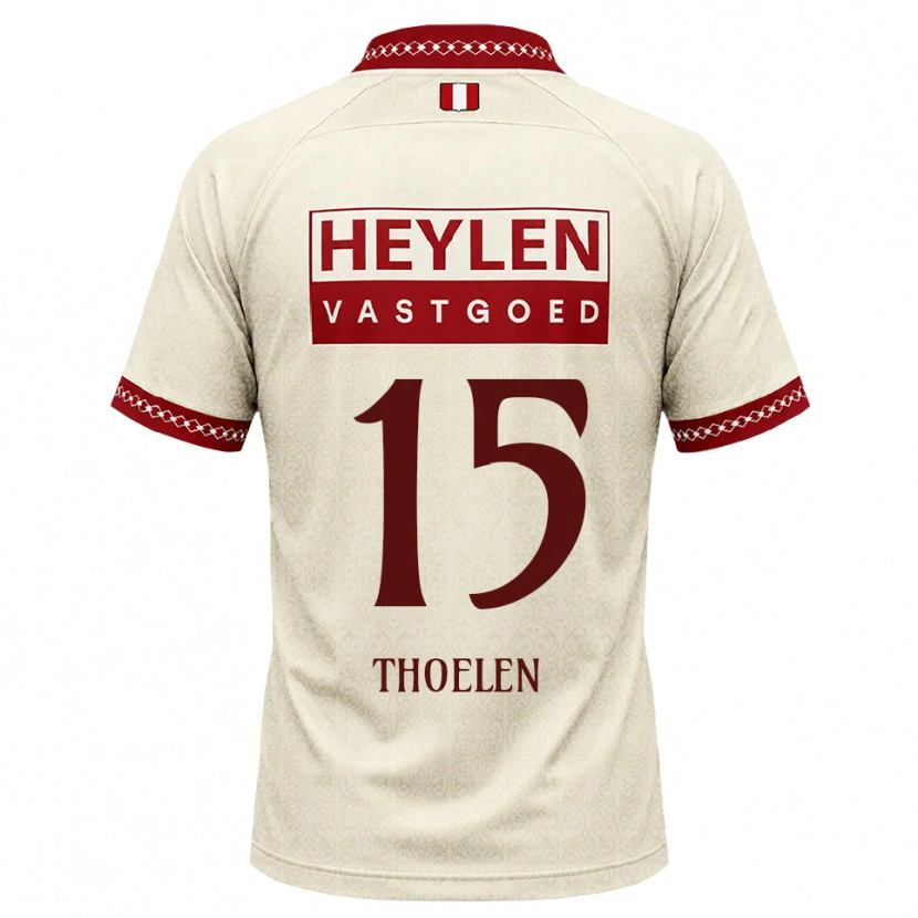 DanxenメンズYannick Thoelen#15ベージュ レッドアウェイシャツ2026/27ジャージーユニフォーム