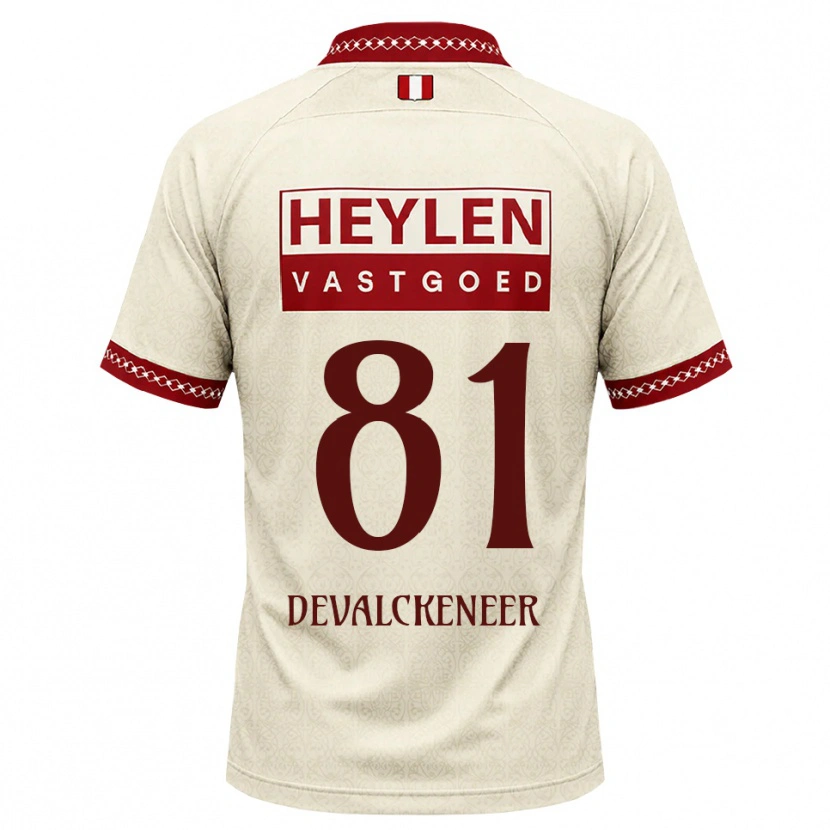 DanxenメンズNiels Devalckeneer#81ベージュ レッドアウェイシャツ2026/27ジャージーユニフォーム