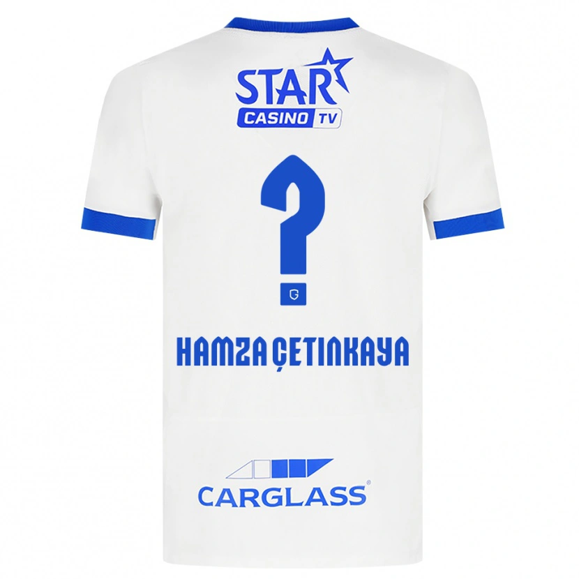DanxenメンズAyaz Hamza Çetinkaya#0ホワイト ブルーアウェイシャツ2026/27ジャージーユニフォーム