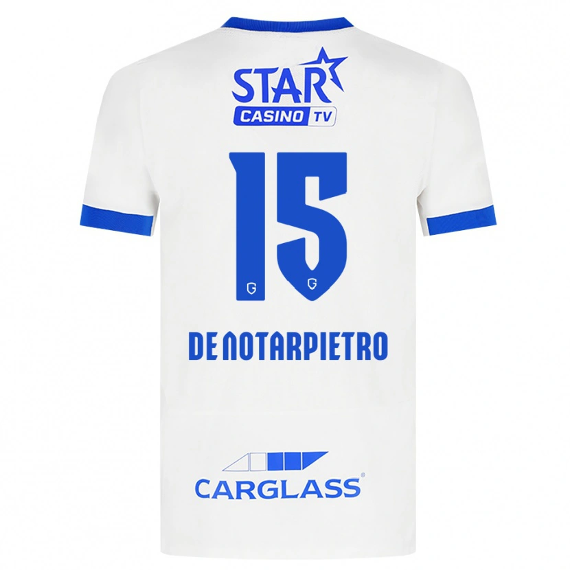 DanxenメンズMatteo De Notarpietro#15ホワイト ブルーアウェイシャツ2026/27ジャージーユニフォーム