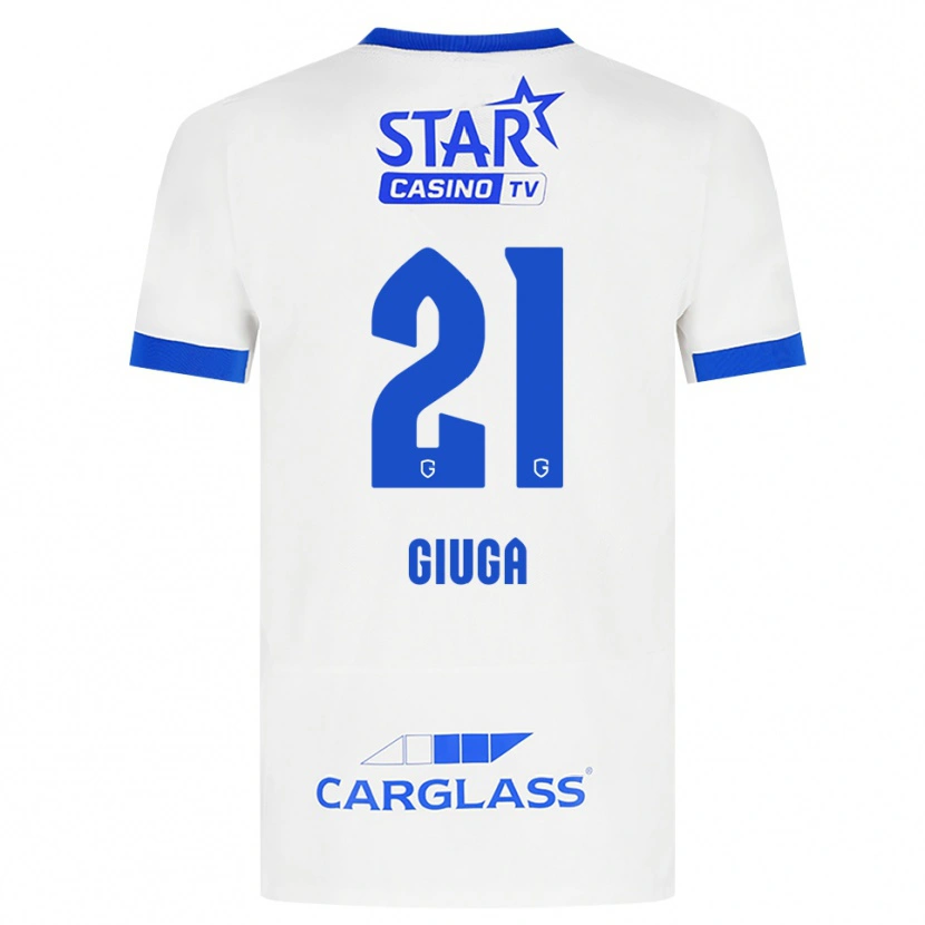 DanxenメンズAnissa Giuga#21ホワイト ブルーアウェイシャツ2026/27ジャージーユニフォーム