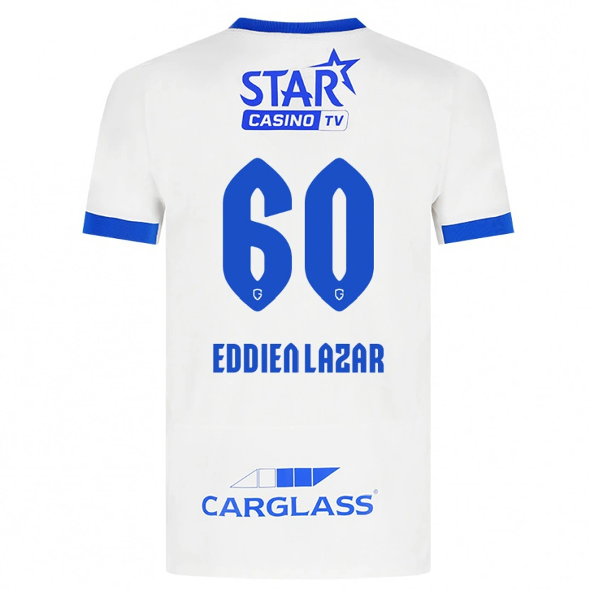 DanxenメンズSaif Eddien Lazar#60ホワイト ブルーアウェイシャツ2026/27ジャージーユニフォーム