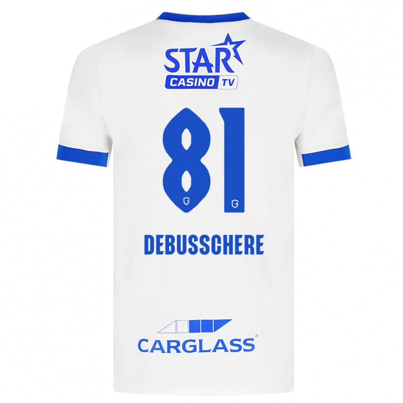 DanxenメンズVic Debusschere#81ホワイト ブルーアウェイシャツ2026/27ジャージーユニフォーム