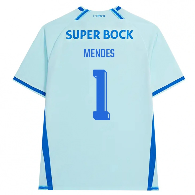 DanxenメンズFrancisco Mendes#1ライトシアン ブルーサードユニフォームシャツ2026/27ジャージーユニフォーム